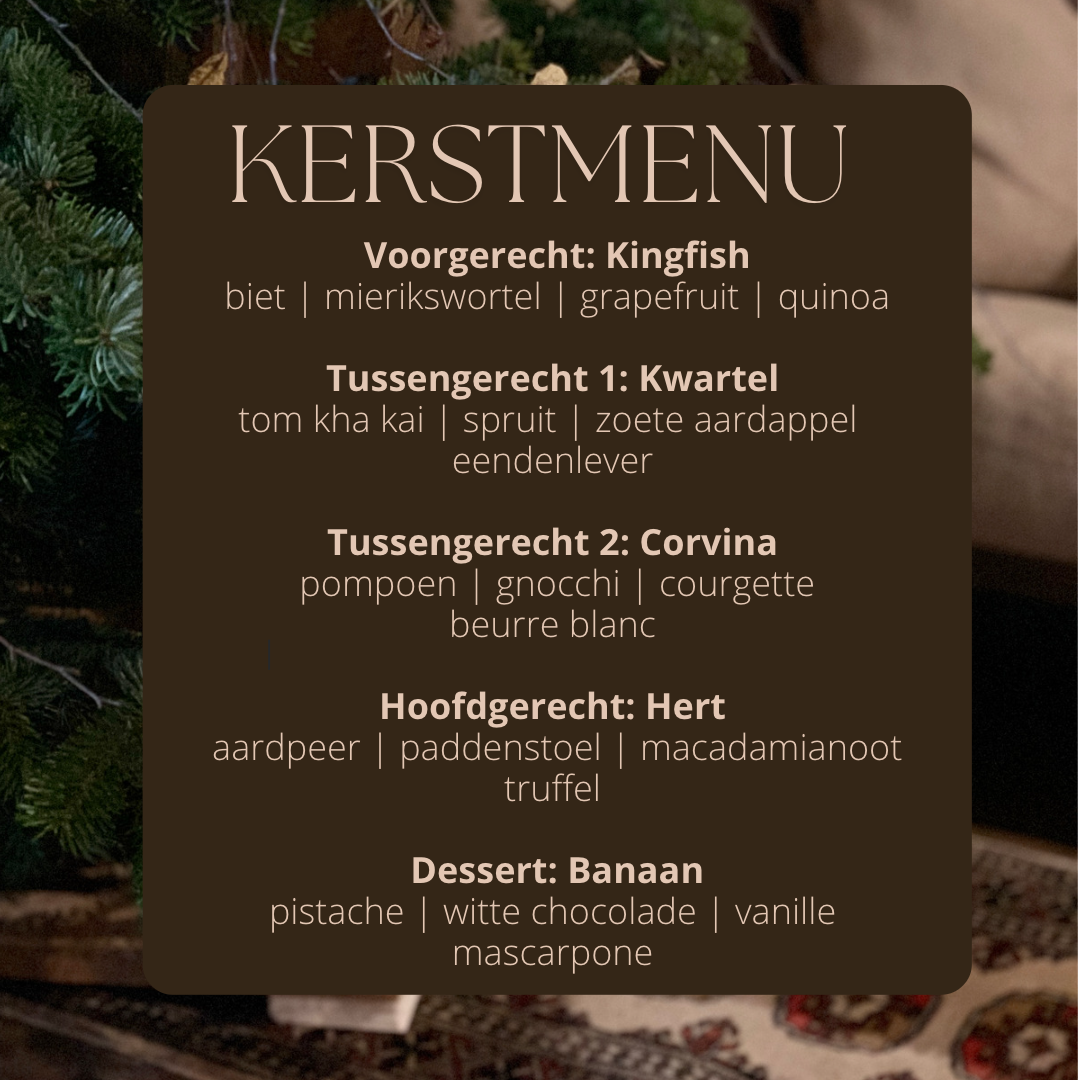 Kerstmenu website